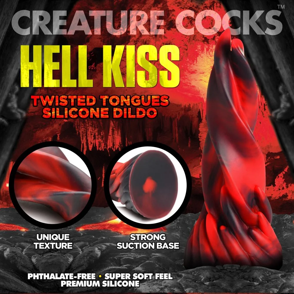 Hell Kiss Twisted Tongues Silicone Dildo - Image 3