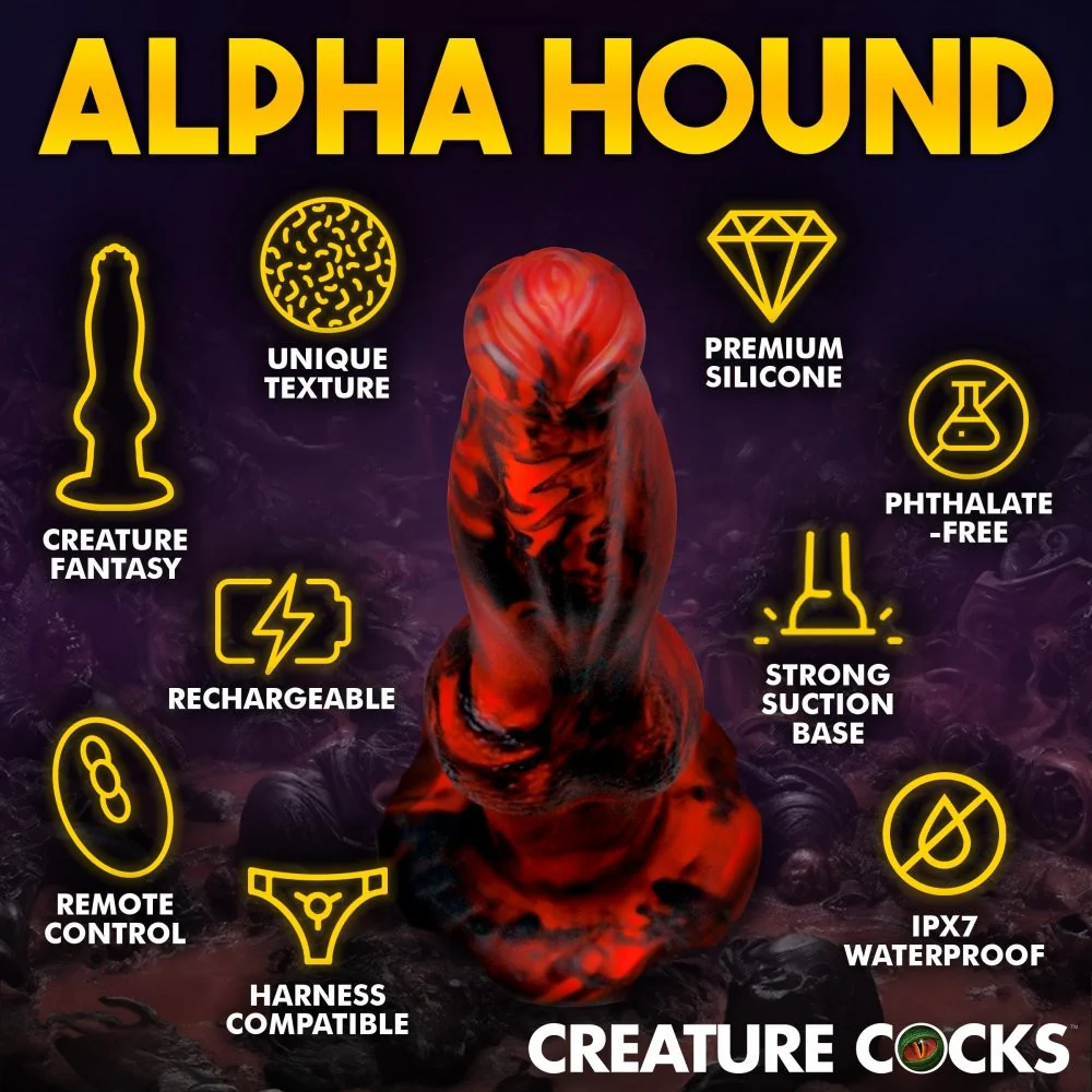 Hell Wolf Thrusting and Vibrating Silicone Dildo - Image 7
