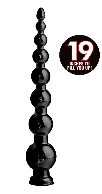 Hosed 19 Inch Graduated Beaded Anal Snake
