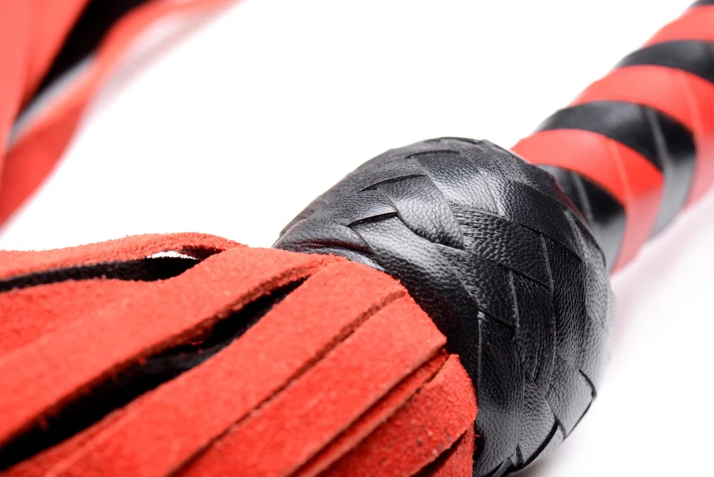 Isabella Sinclaire Black and Red Suede Flogger - Image 3