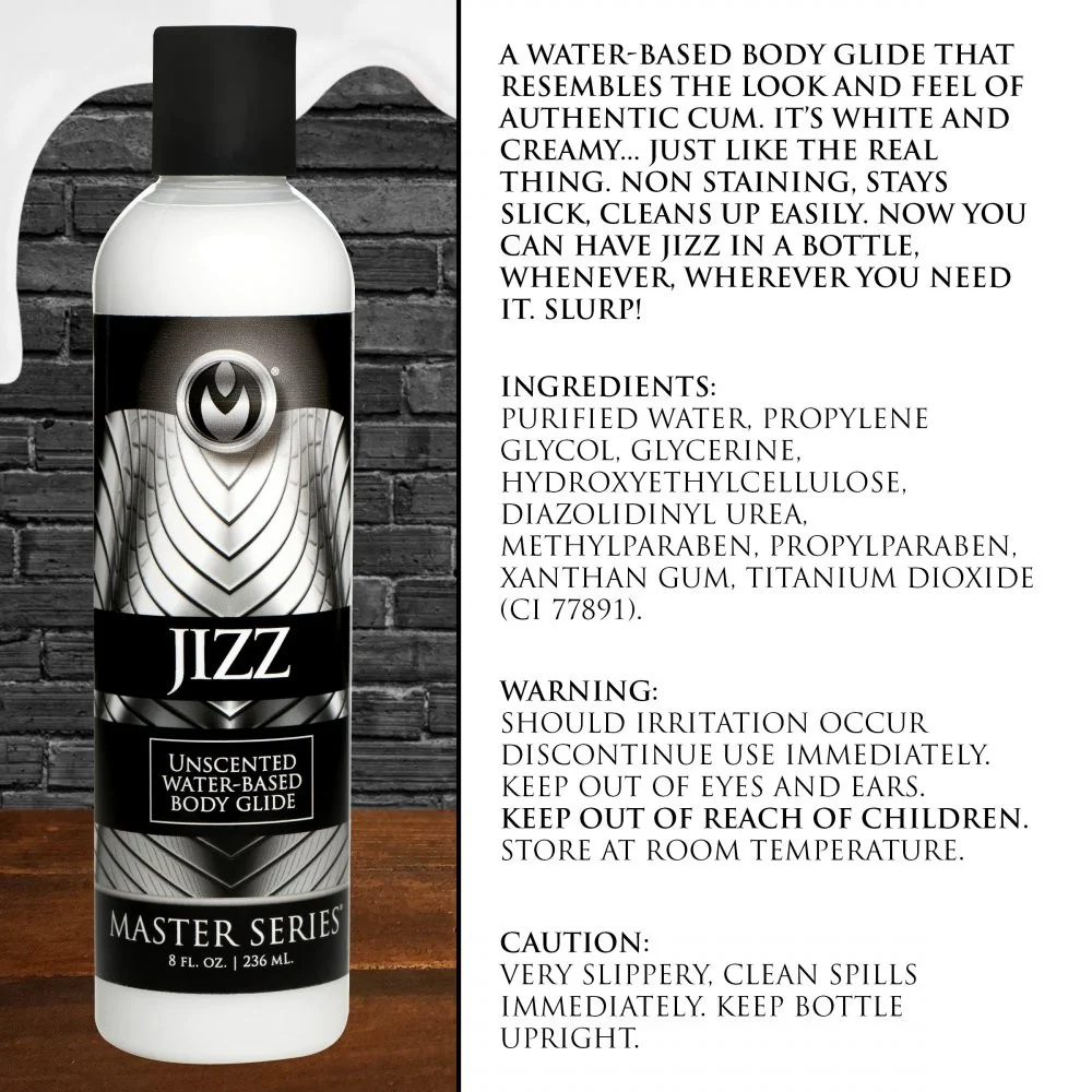 Jizz Unscented Water-based Lube 8oz - Image 7