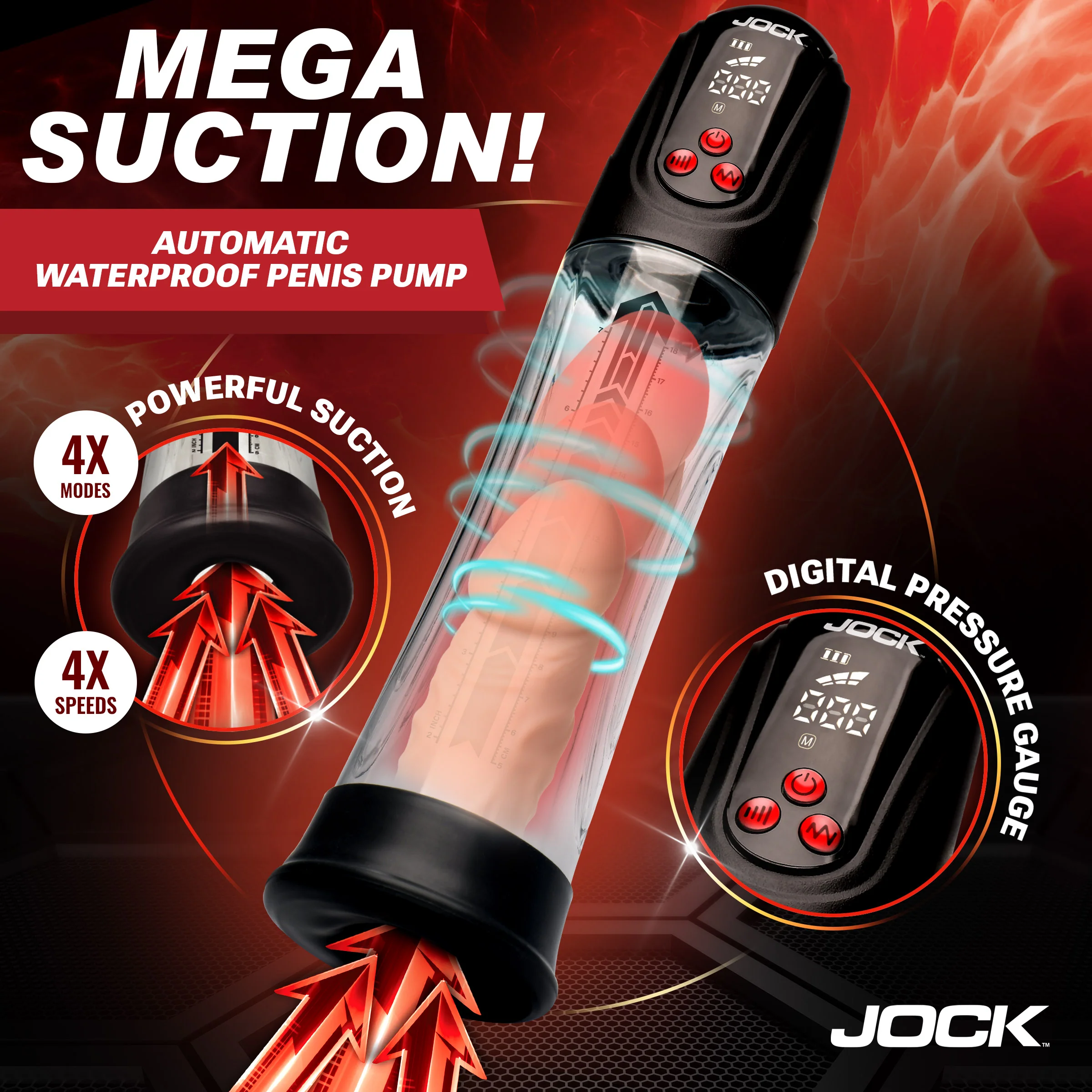JOCK Advanced Digital Automatic Waterproof Penis Pump - Image 3