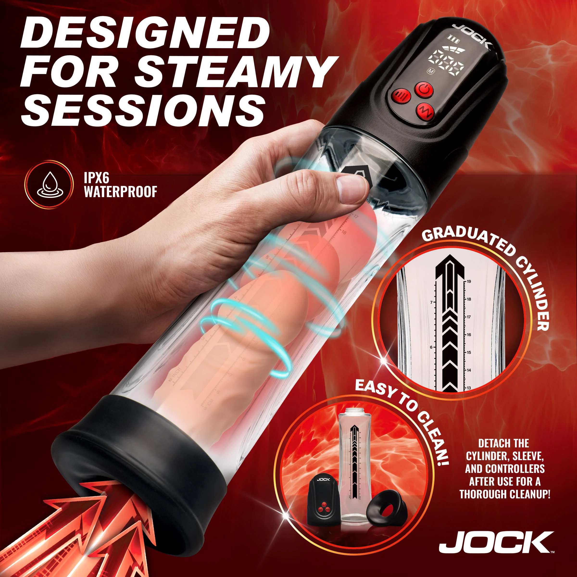 JOCK Advanced Digital Automatic Waterproof Penis Pump - Image 5