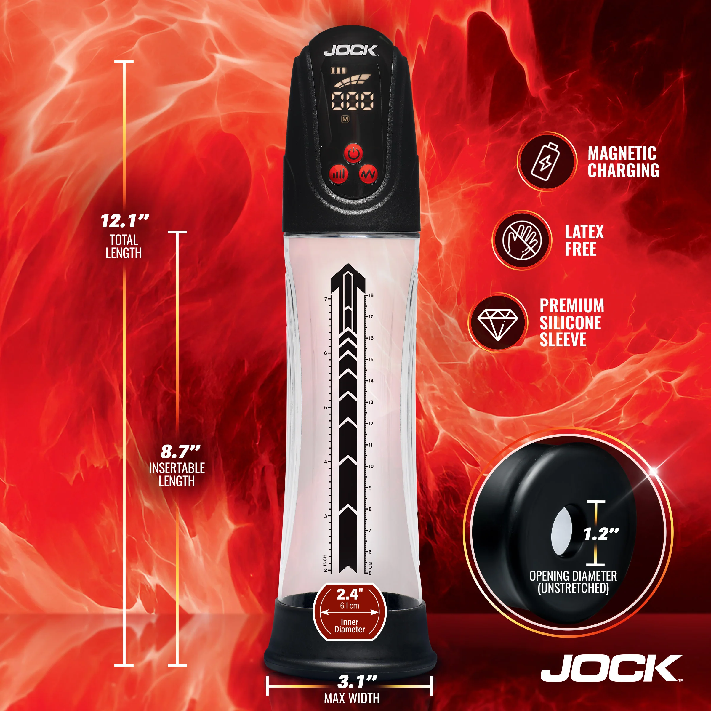 JOCK Advanced Digital Automatic Waterproof Penis Pump - Image 6