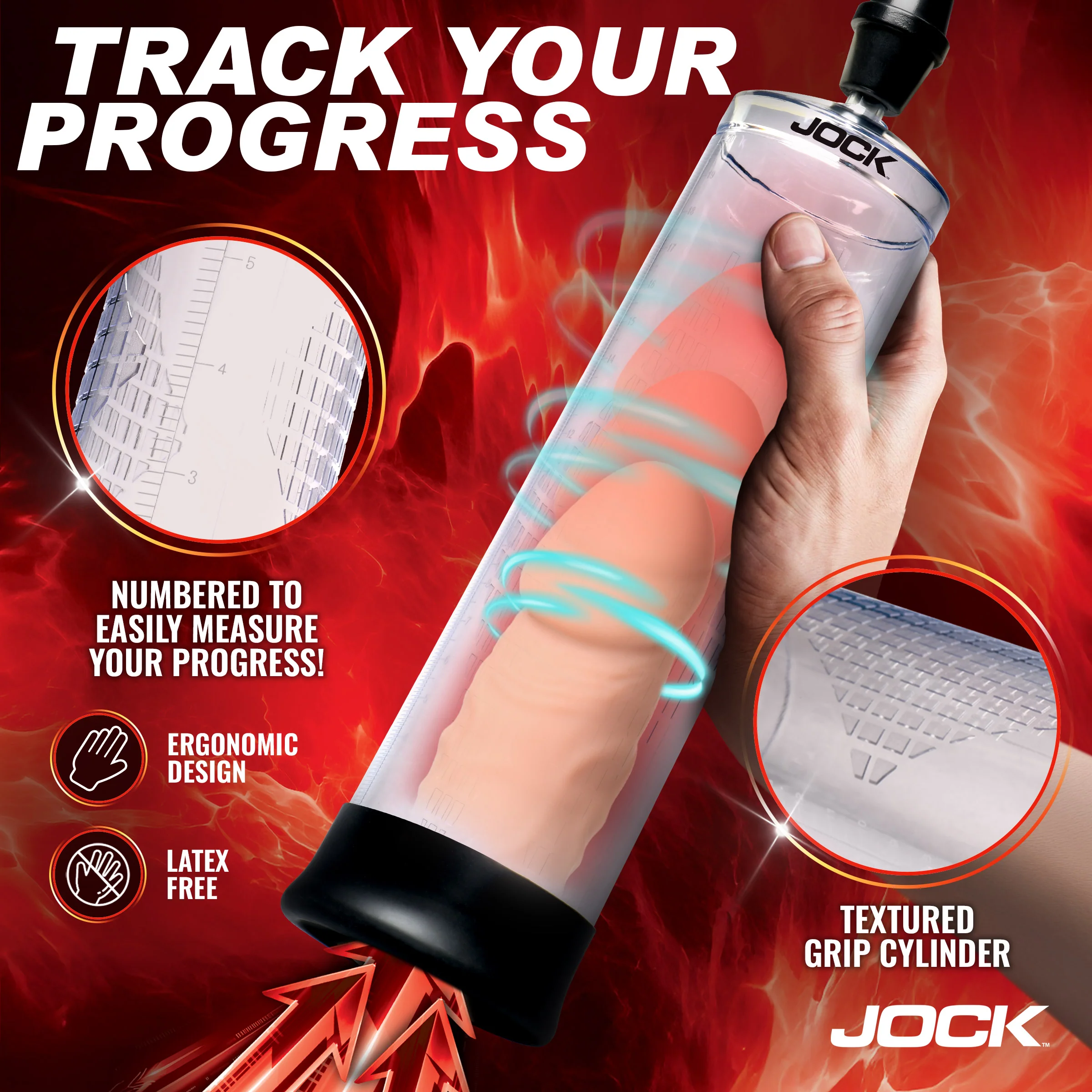 JOCK Advanced Penis Pump with Gauge & Trigger Handle - Image 4