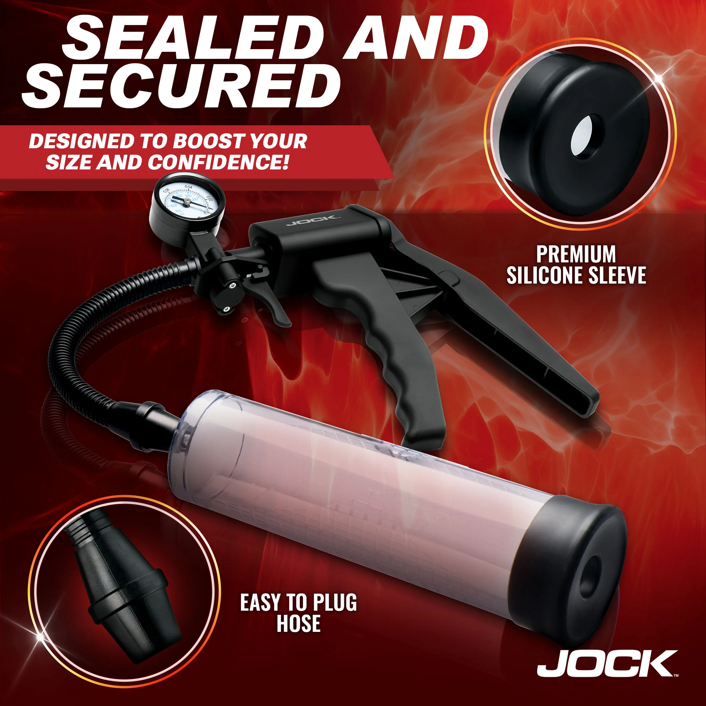 JOCK Advanced Penis Pump with Gauge & Trigger Handle - Image 5