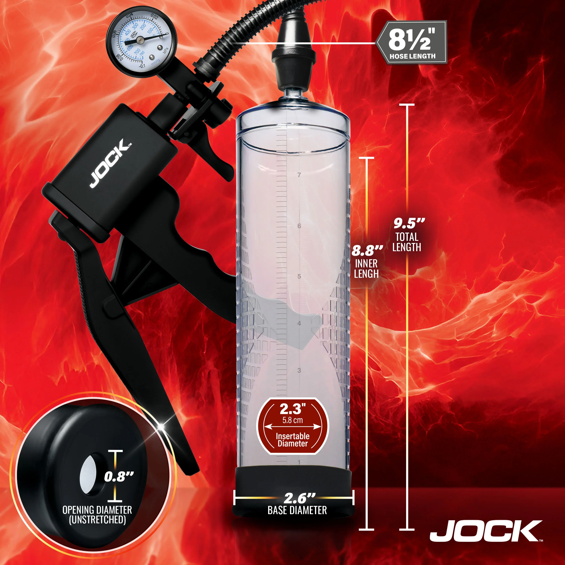 JOCK Advanced Penis Pump with Gauge & Trigger Handle - Image 6