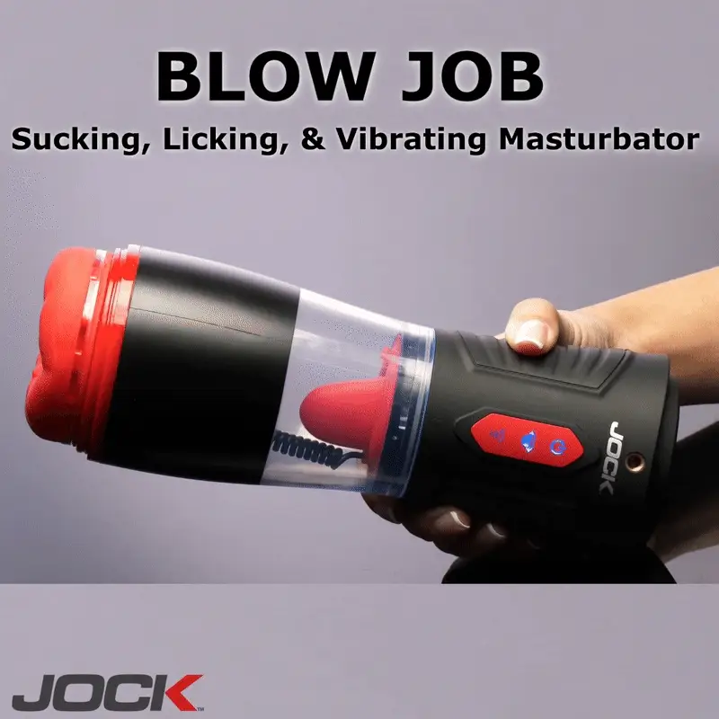 JOCK Blow Job Sucking, Licking, & Vibrating Masturbator - Image 2