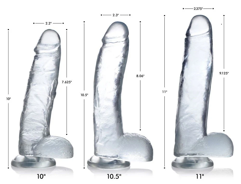 Jock C-Thru Dildo with Balls - Image 6