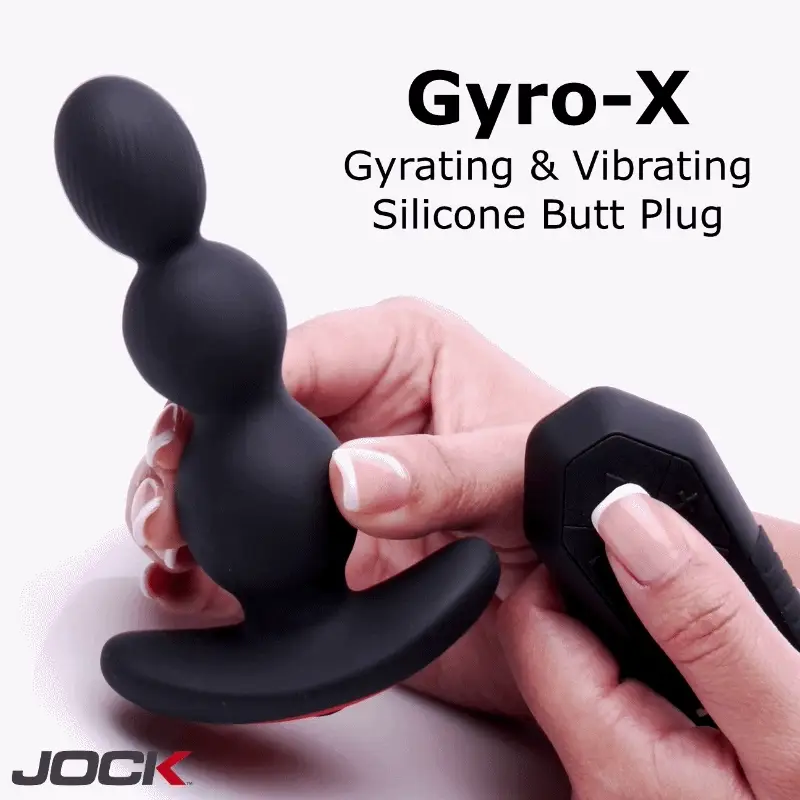 JOCK Enhancers Gryo-X Gyrating & Vibrating Silicone Butt Plug - Image 2