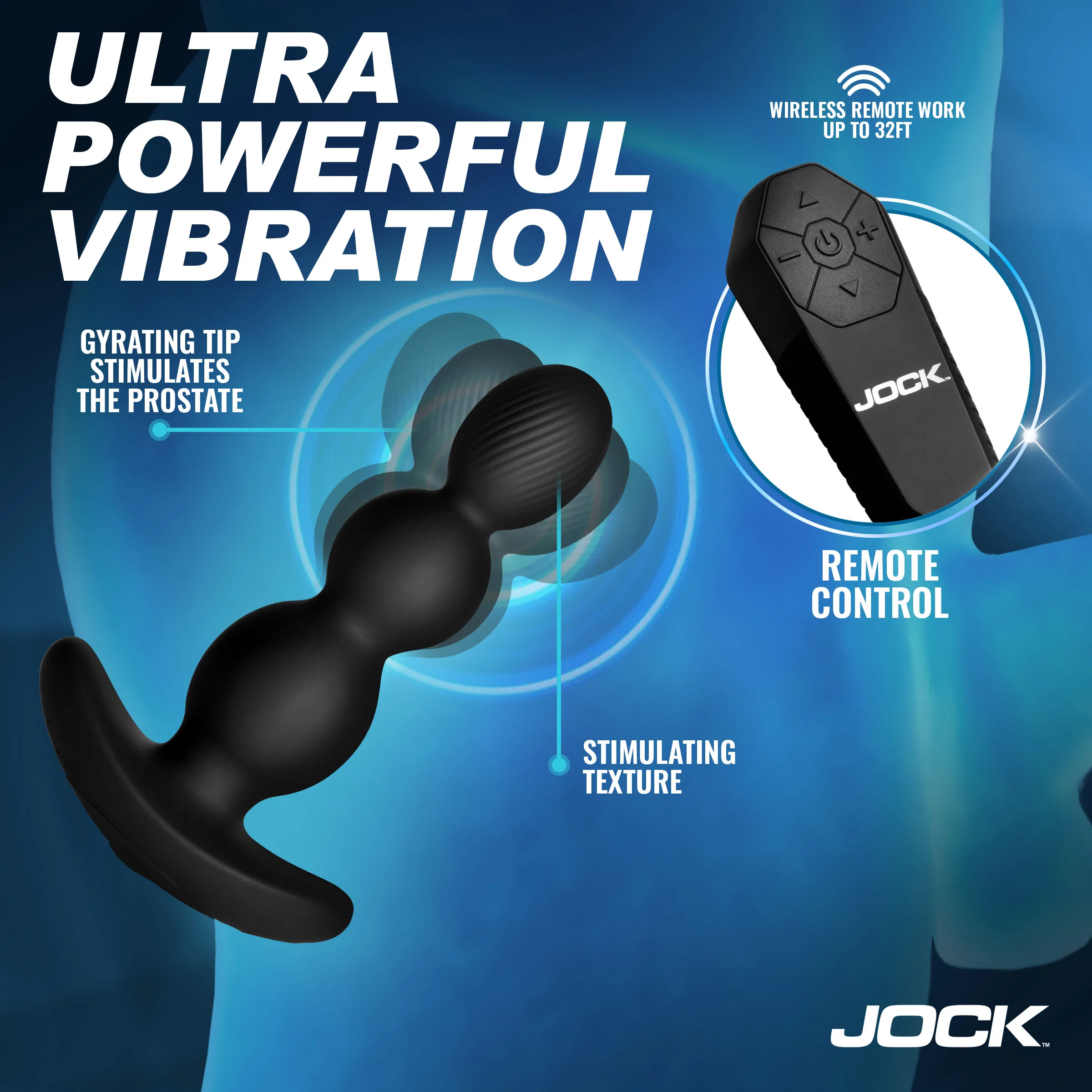 JOCK Enhancers Gryo-X Gyrating & Vibrating Silicone Butt Plug - Image 4