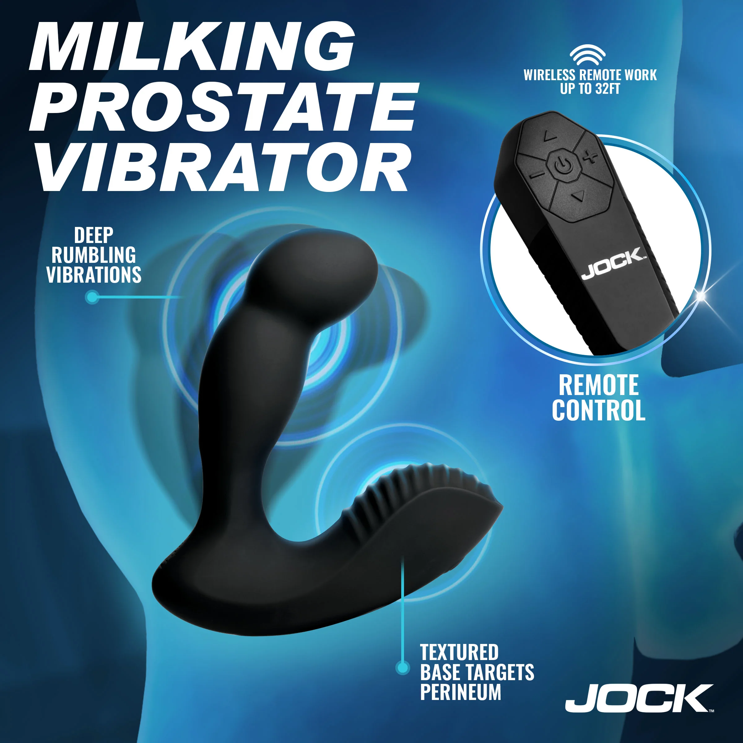 JOCK Enhancers P-Force Milking Silicone Prostate Vibrator w/ Remote - Image 4