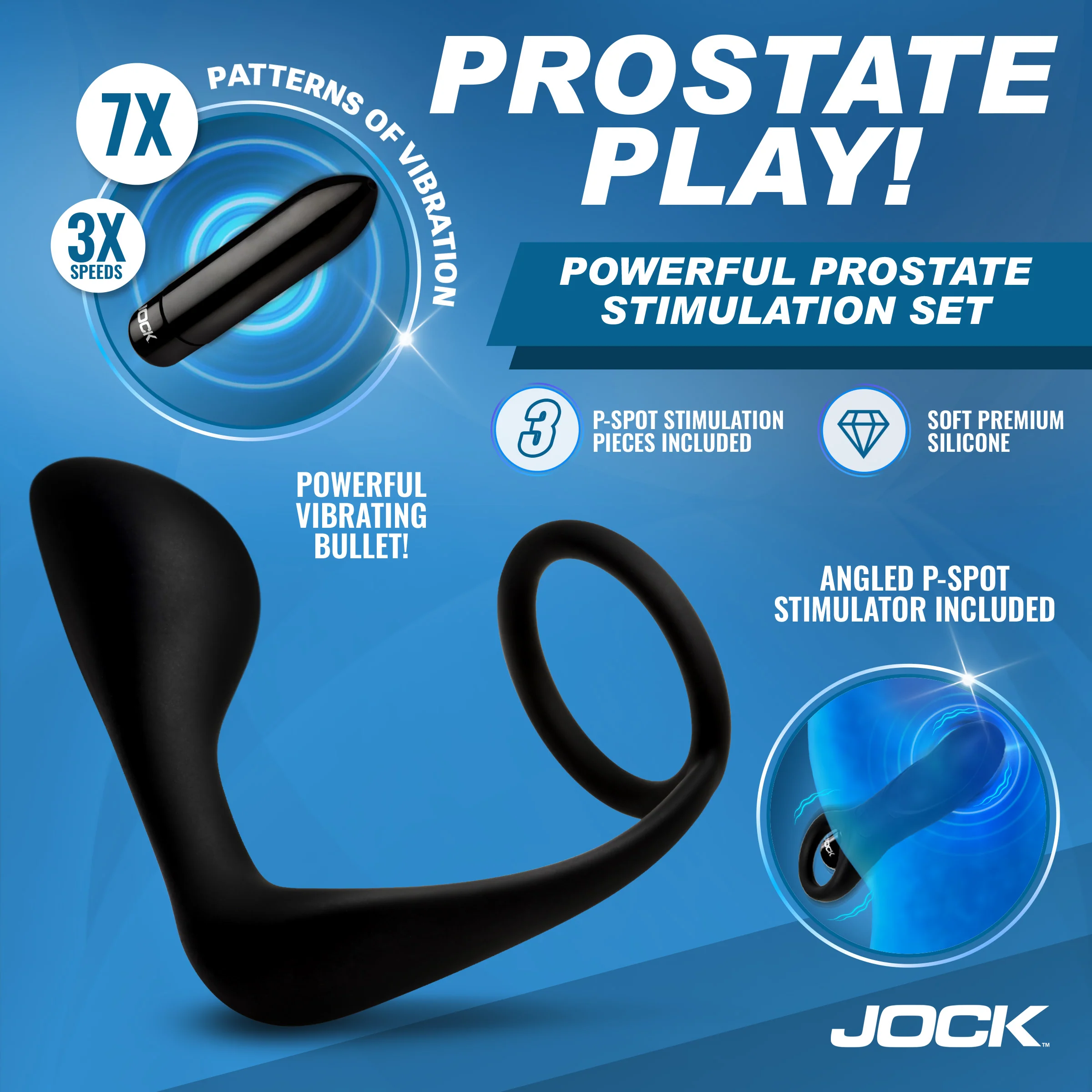 JOCK Enhancers P-Spotter Silicone Prostate Vibrator Set - Image 2