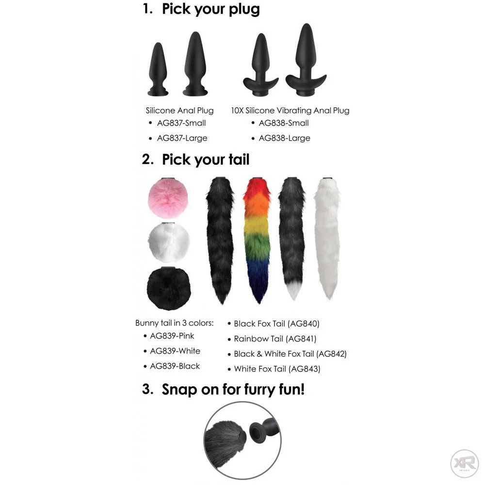 Large Anal Plug with Interchangeable Fox Tail - Image 5