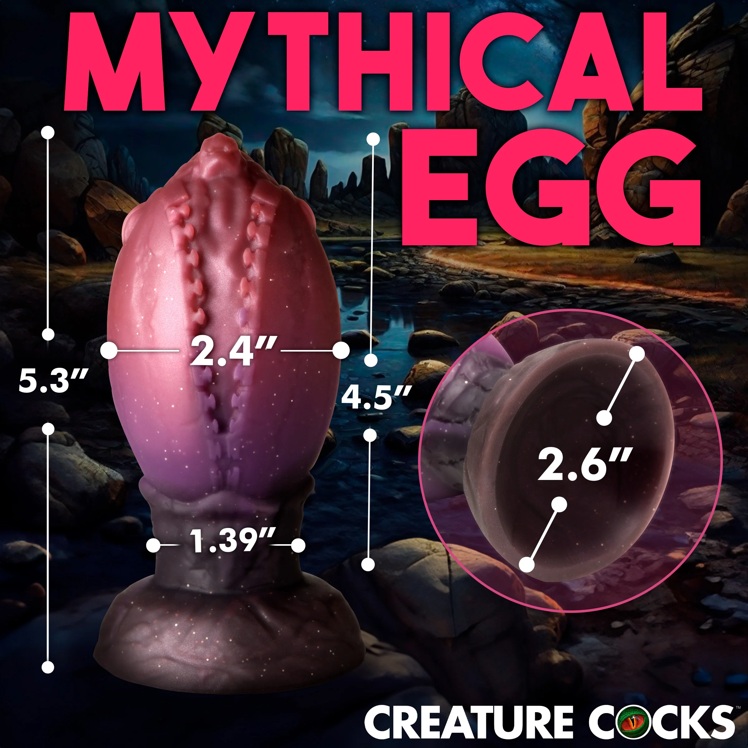 Large Dragon Hatch Silicone Egg with Free Lubricant - Image 5