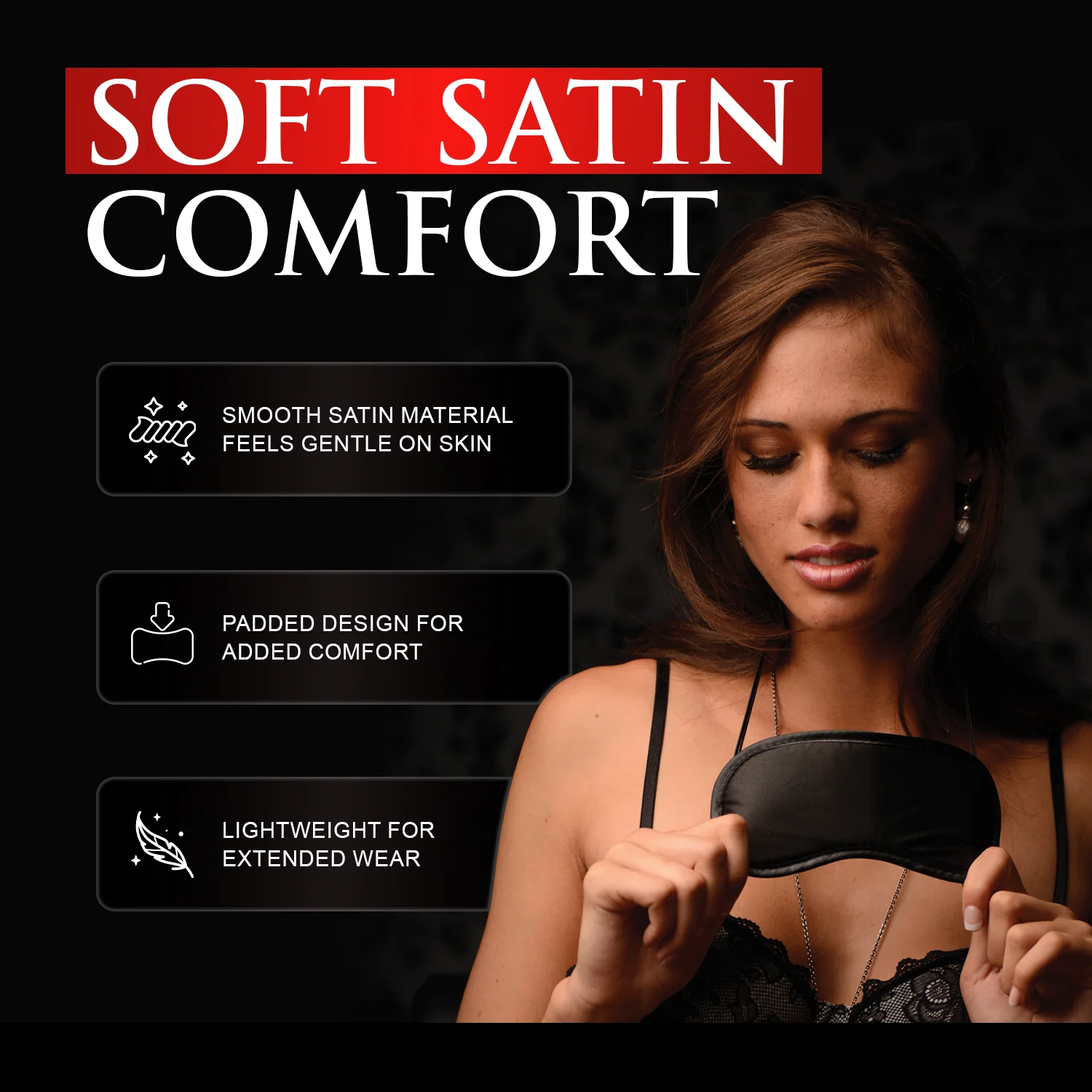 Le Boheme Satin Blindfold - Image 4