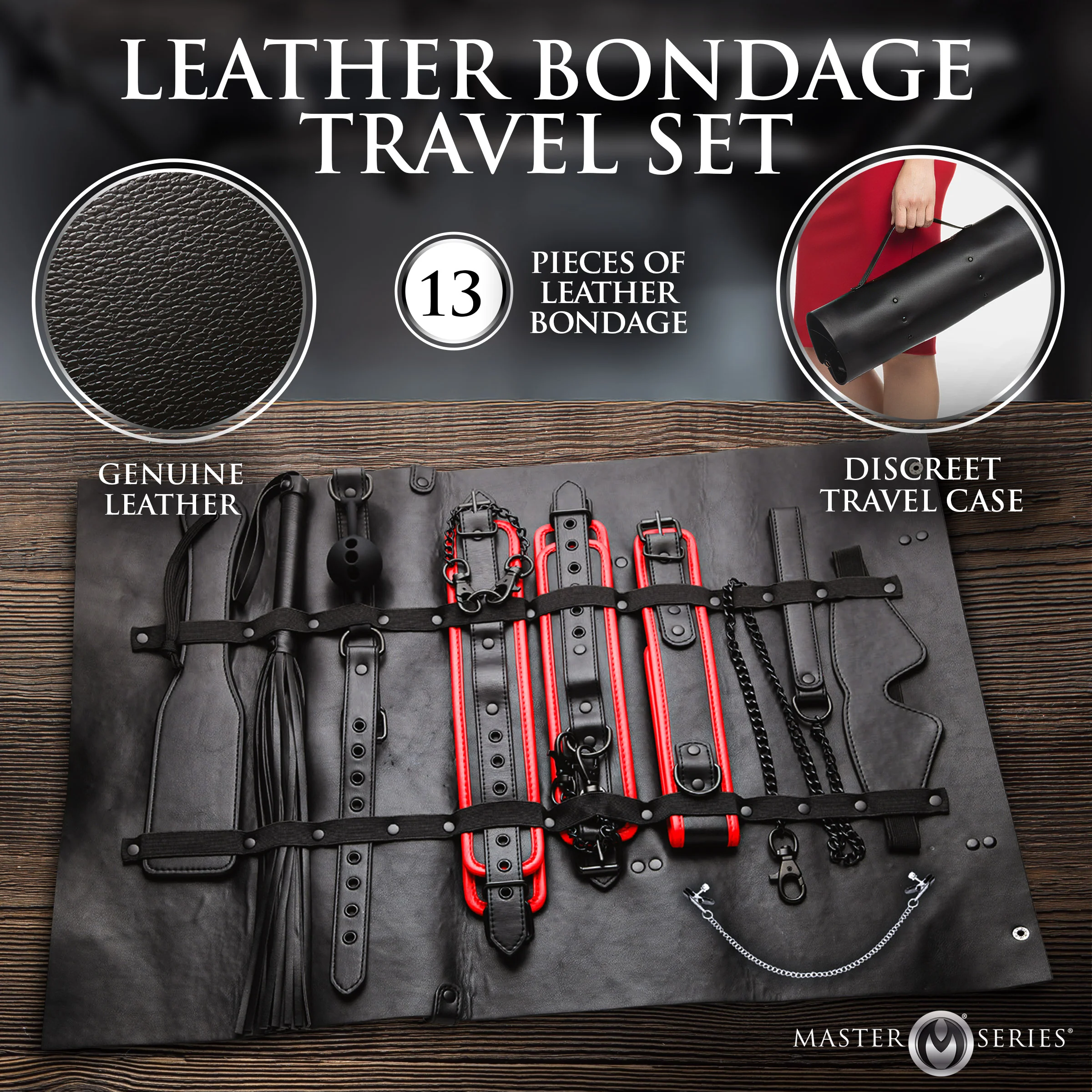 Leather Bondage Travel Set - Image 2