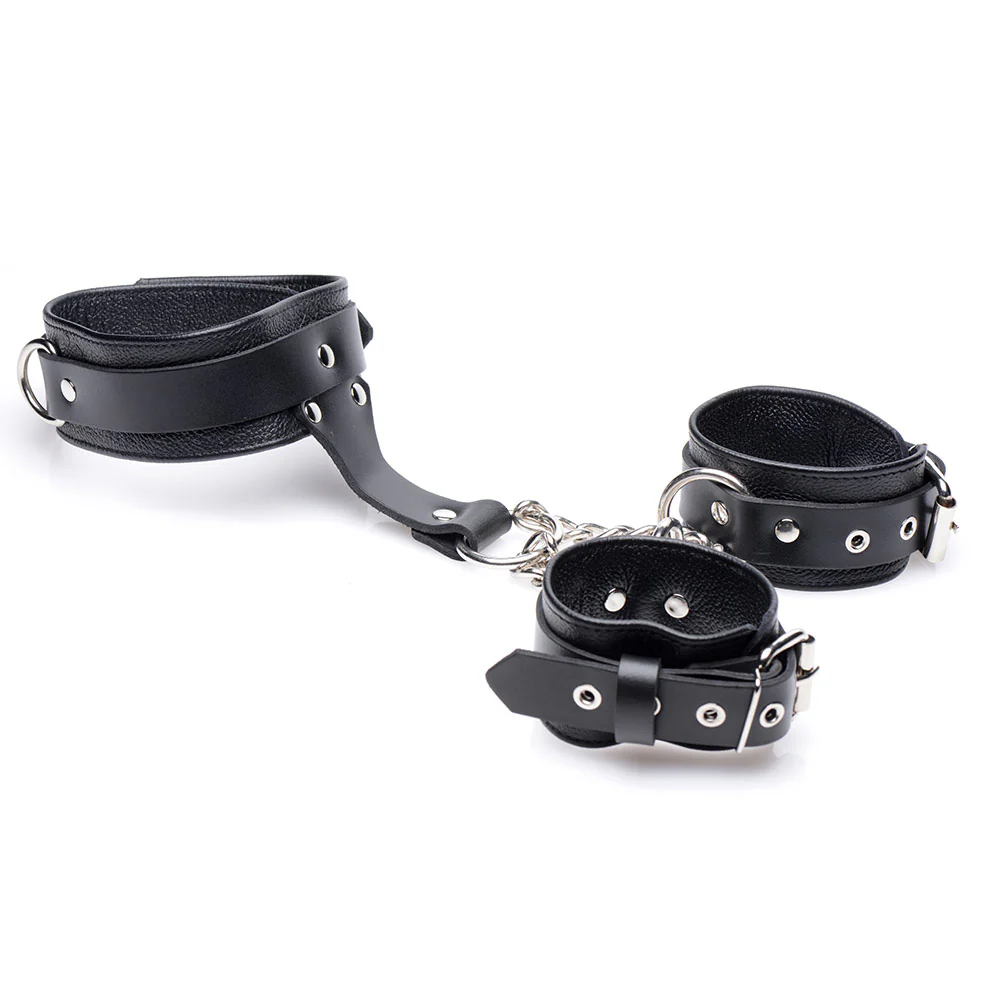 Leather Collar to Wrist Restraints - Image 3