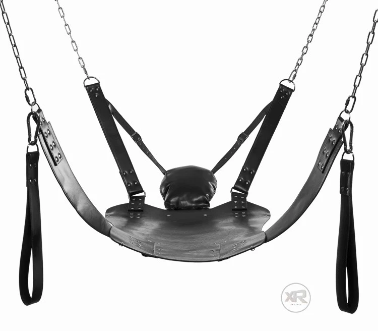 Leather Swing with Pillow and Stirrups - Image 3