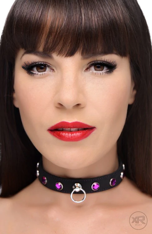 Leather Rhinestone Collar - Image 2