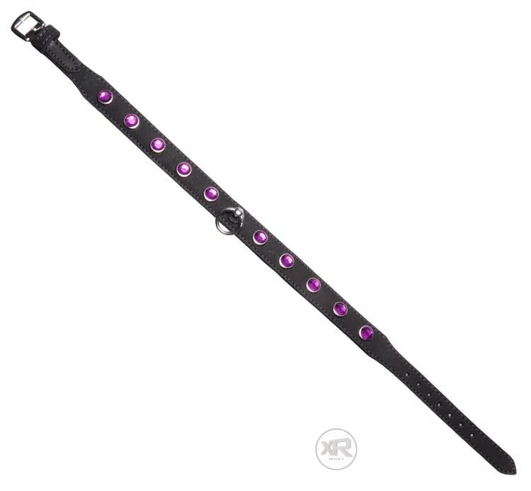 Leather Rhinestone Collar - Image 3