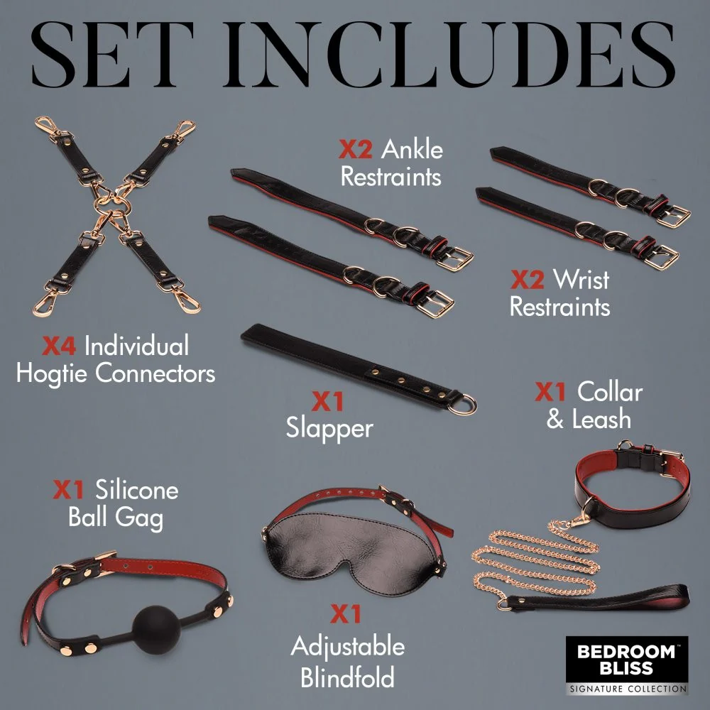 Lover's 9pc Deluxe Bondage Set - Image 7