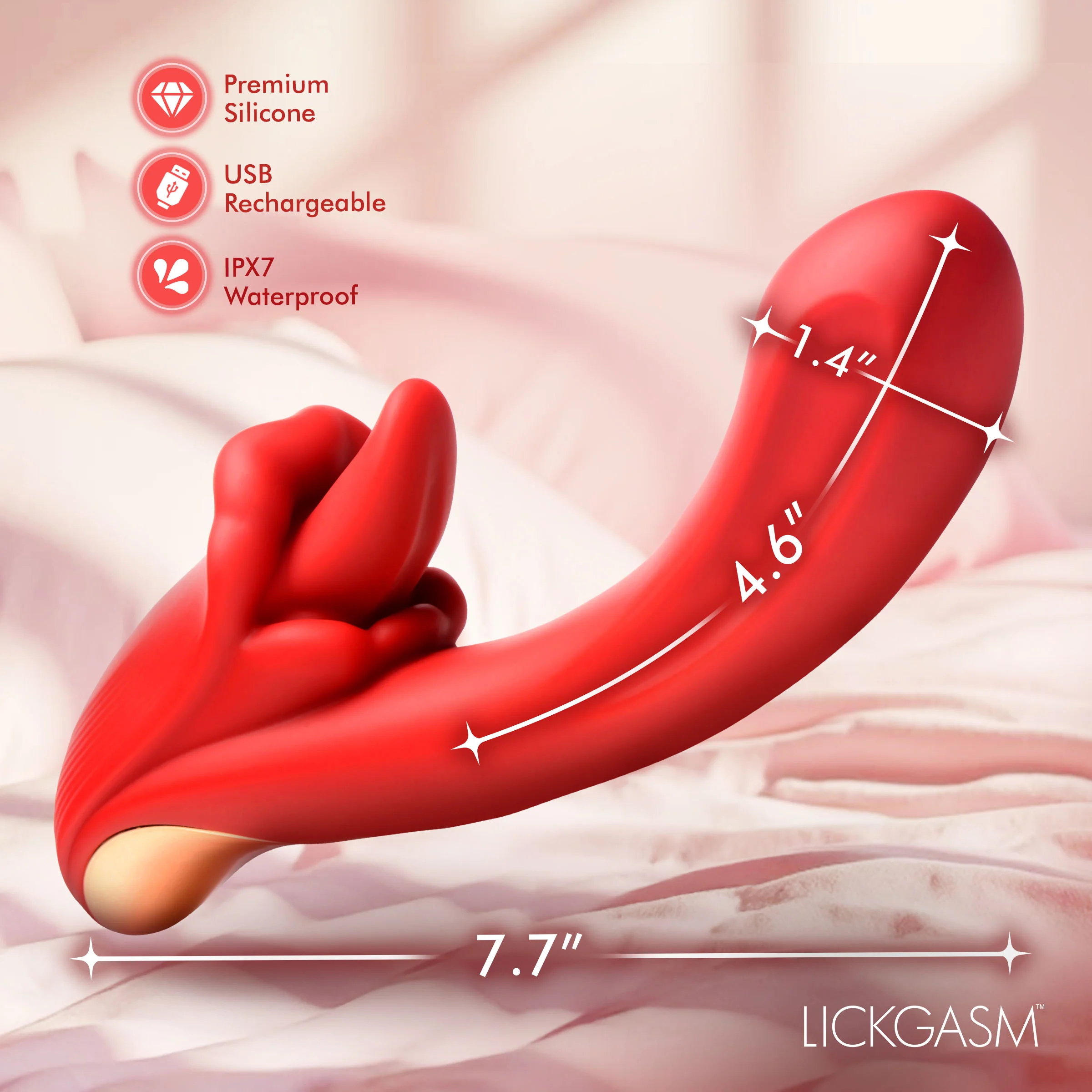 Lusty Licker Licking Silicone Vibrator - Image 6