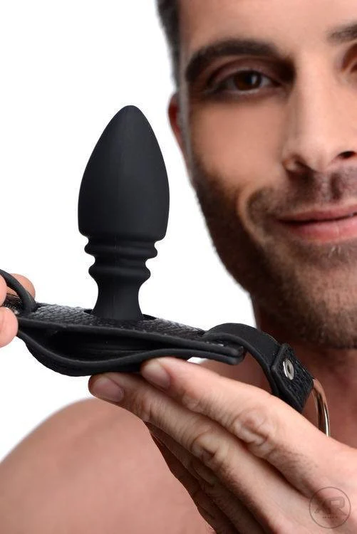 Male Cock Ring Harness with Silicone Anal Plug - Image 8
