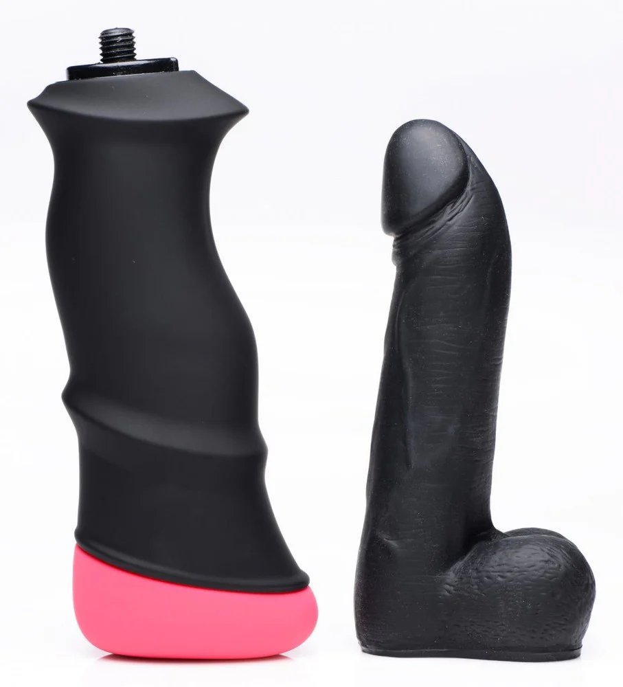 Mega-Pounder Hand-held Thrusting Silicone Dildo - Image 3