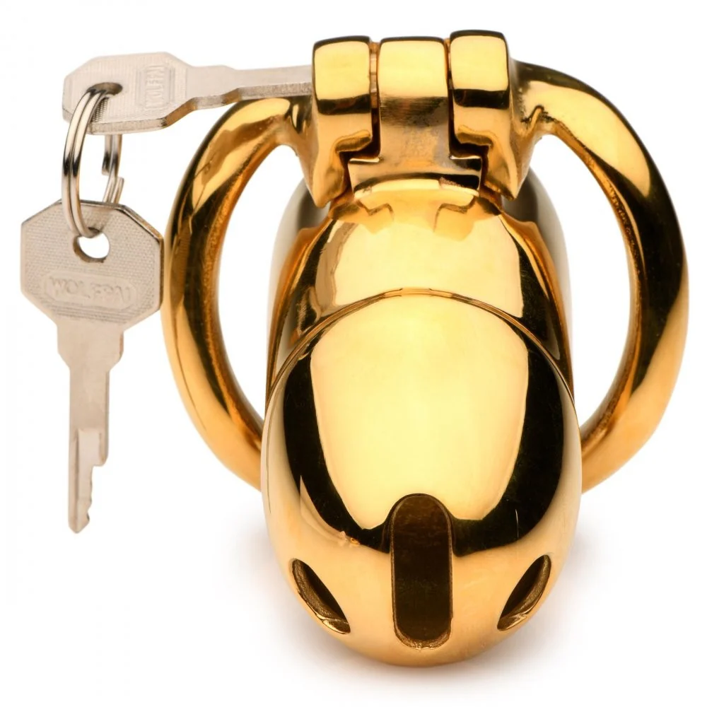 Midas 18K Gold-Plated Locking Chastity Cage - Image 7