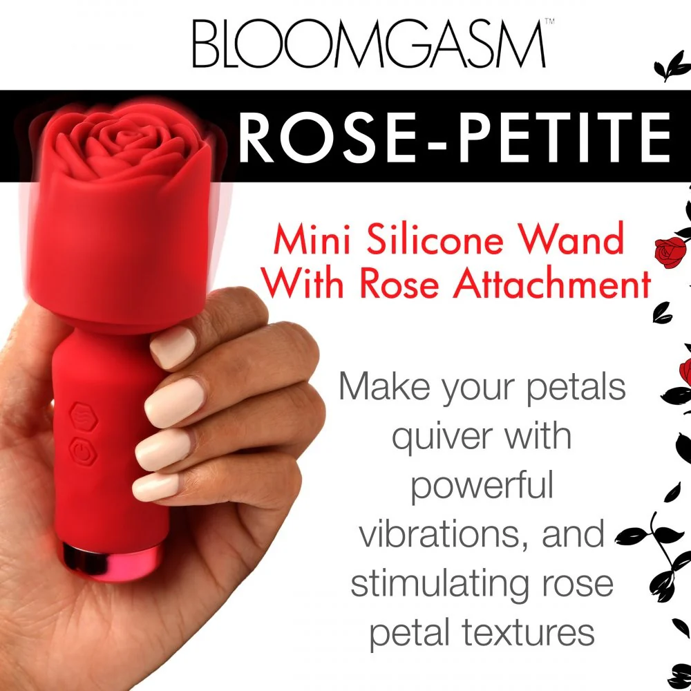 Mini Pleasure Rose-Petite Silicone Rose Wand - Image 2