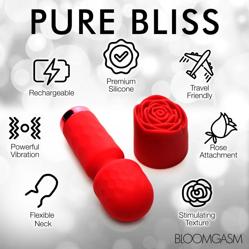 Mini Pleasure Rose-Petite Silicone Rose Wand - Image 4
