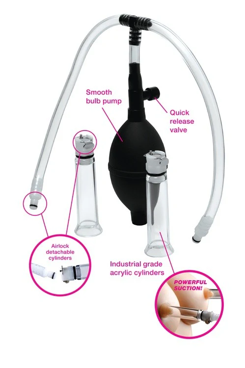 Nipple Pumping System with Dual Detachable Acrylic Cylinders - Image 6