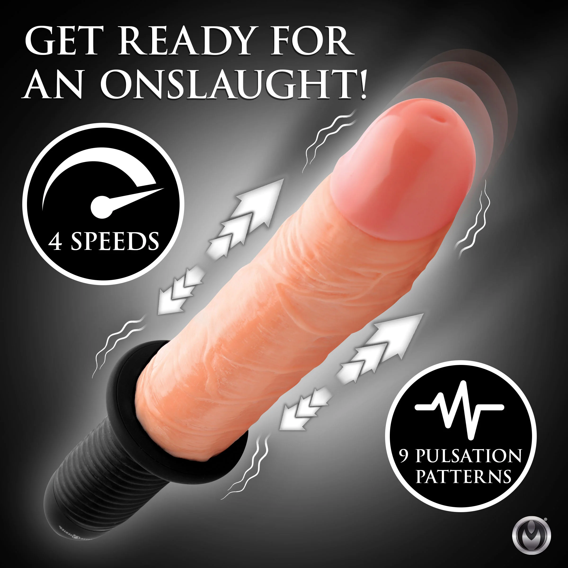 Onslaught 13 Mode XL Vibrating Dildo Thruster - Image 3