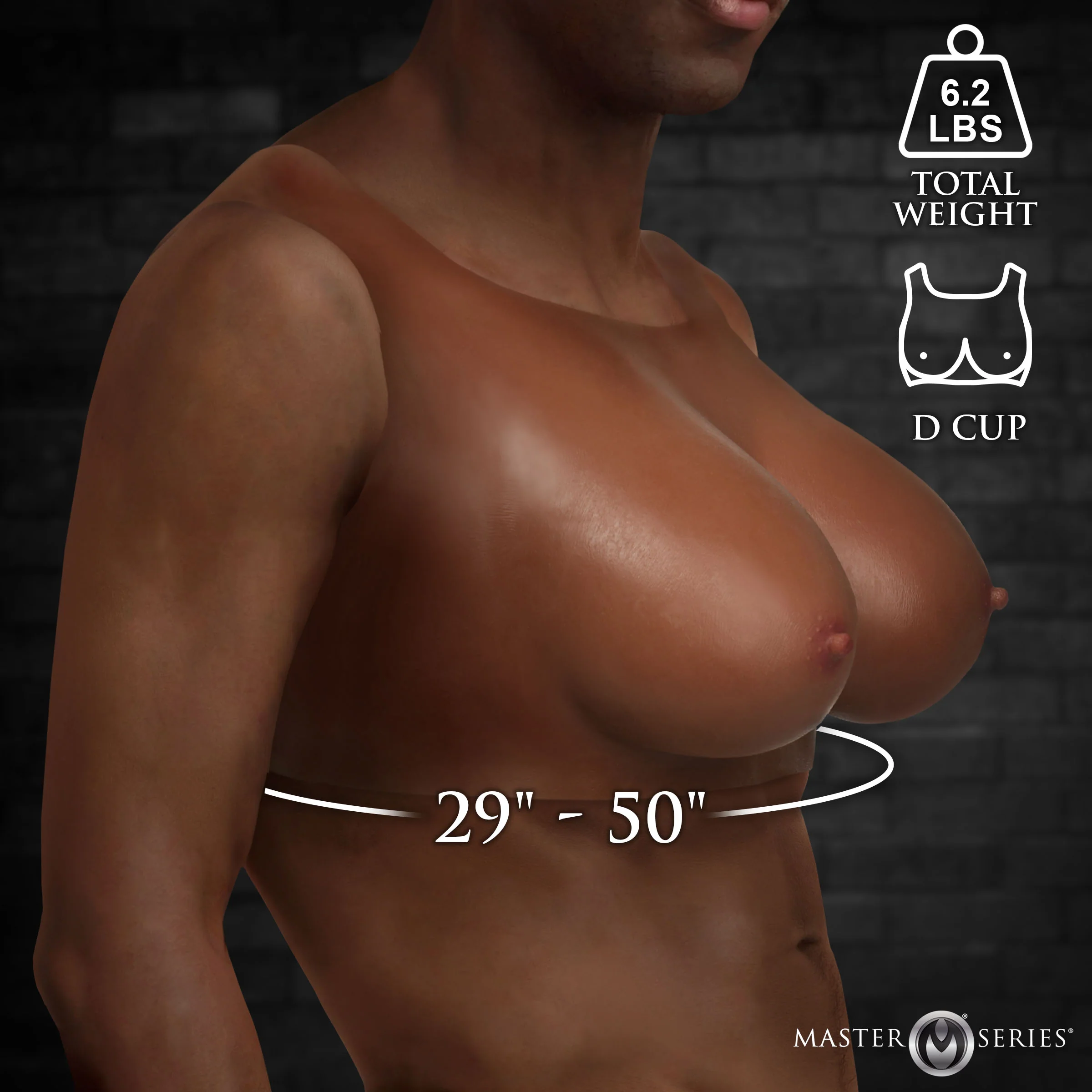 Perky Pair Dark Silicone Breasts - Image 3