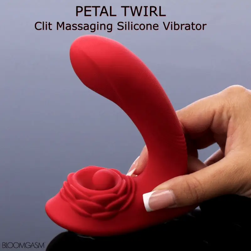 Petal Twirl Clit Massaging Silicone Vibrator - Image 2