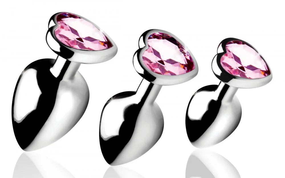 Pink Heart Anal Plug Set - Image 3
