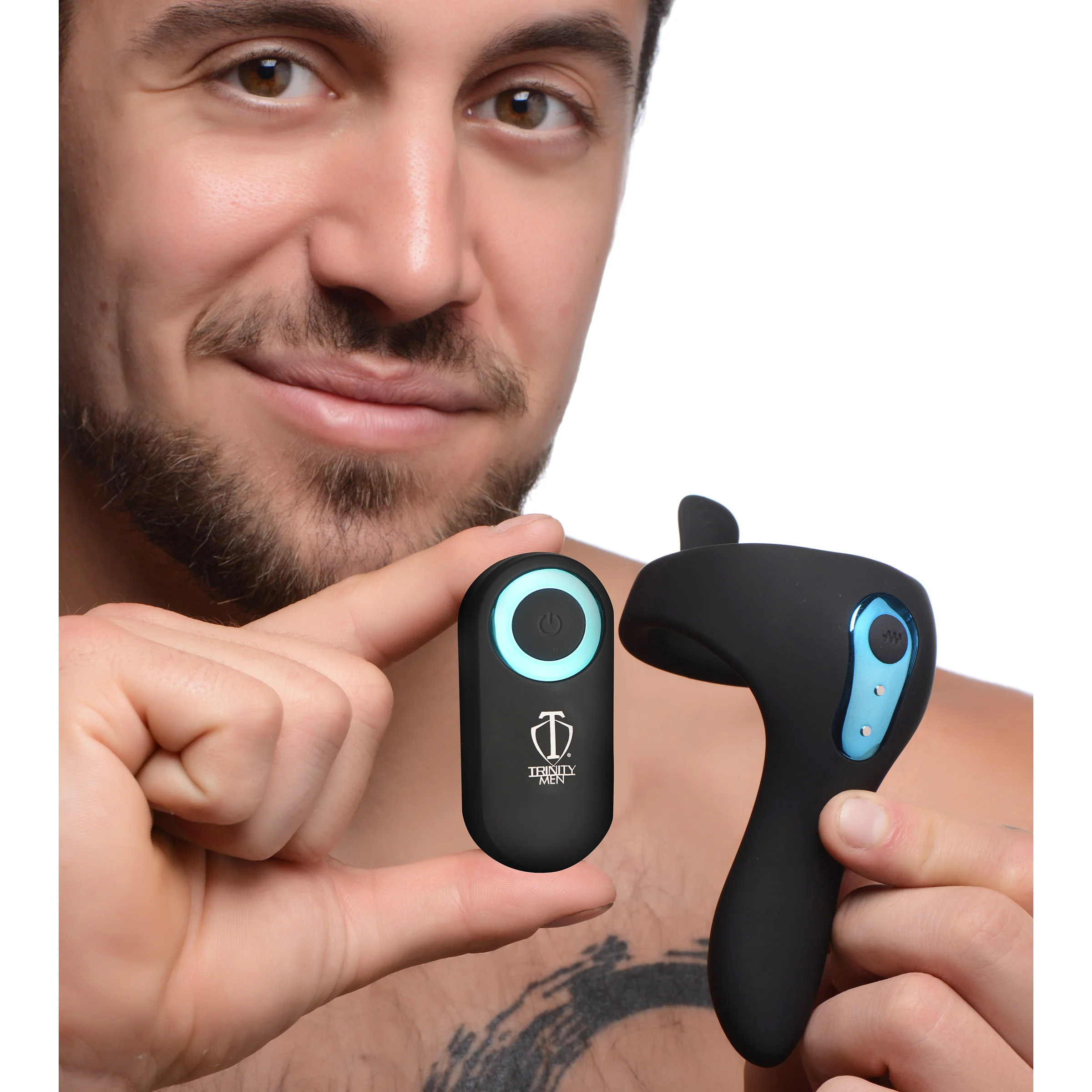 Power Taint 7X Silicone Cock and Ball Ring with Remote - Image 4