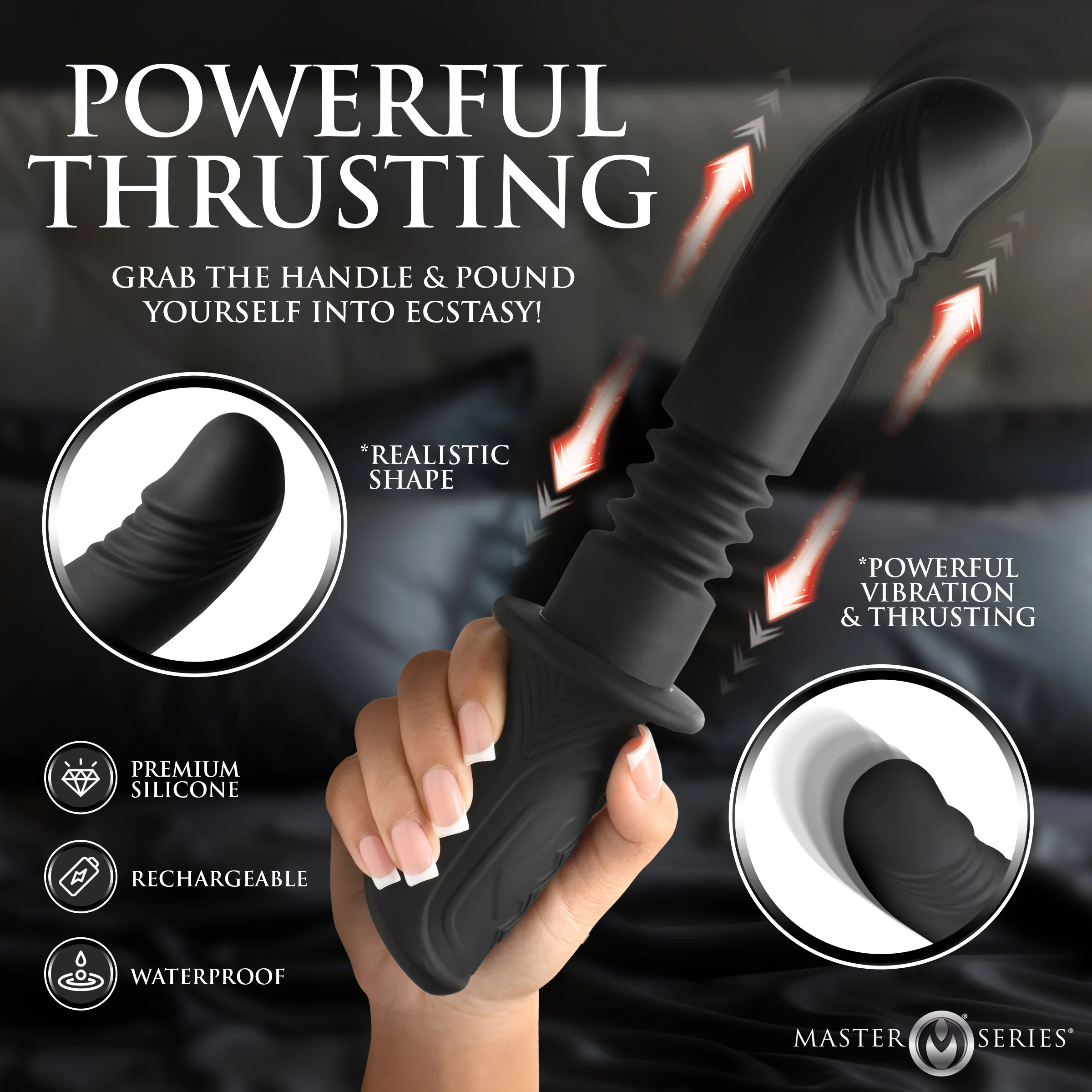 Power Thrust Thrusting Silicone Vibrator - Image 3