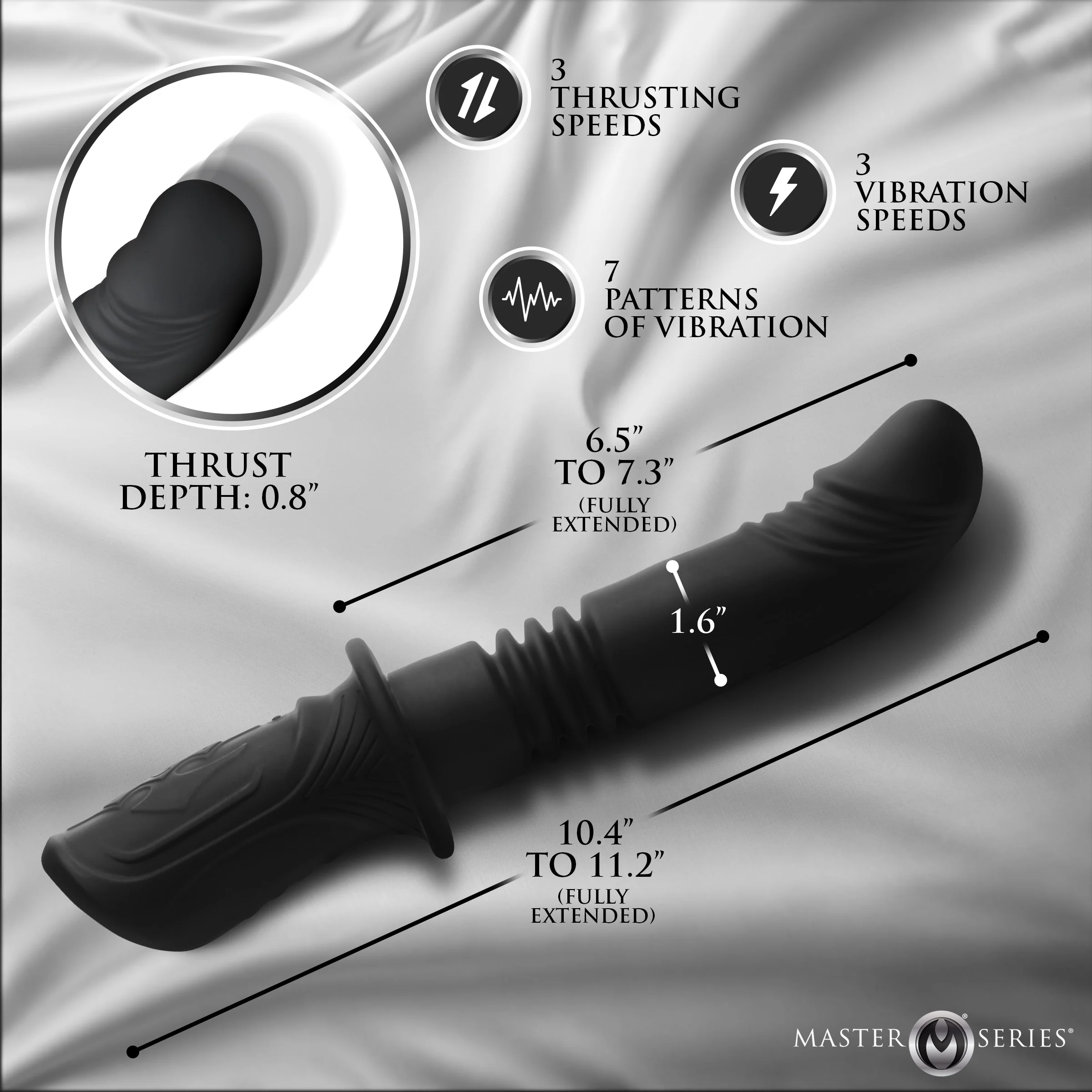 Power Thrust Thrusting Silicone Vibrator - Image 4