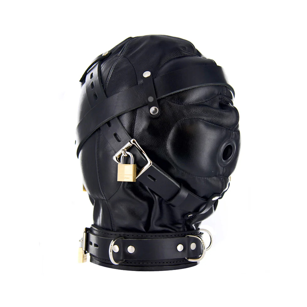 Premium Total Sensory Deprivation Leather Hood - Image 2
