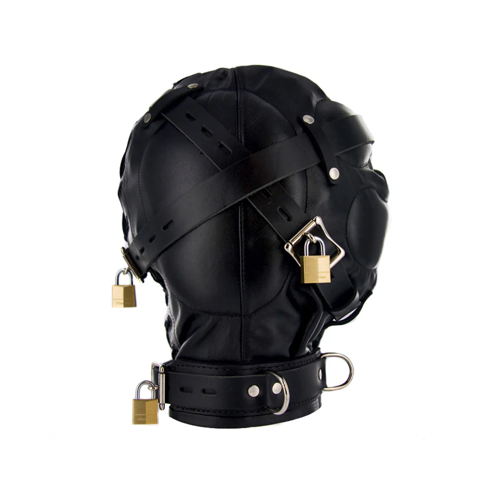 Premium Total Sensory Deprivation Leather Hood - Image 3