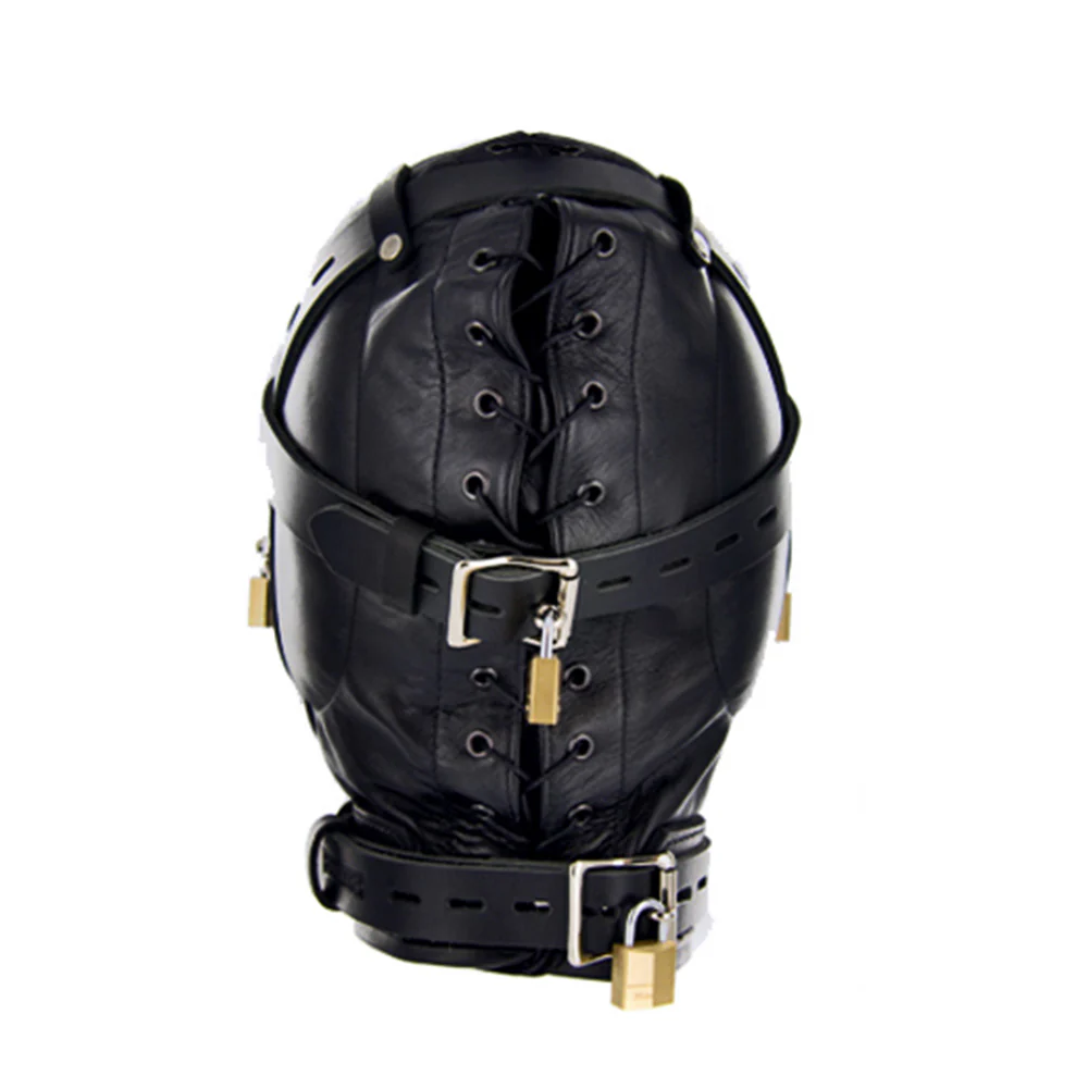 Premium Total Sensory Deprivation Leather Hood - Image 4