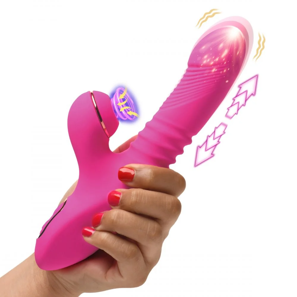 Pro-Thrust Thrusting Suction Silicone Rabbit Vibrator - Image 9