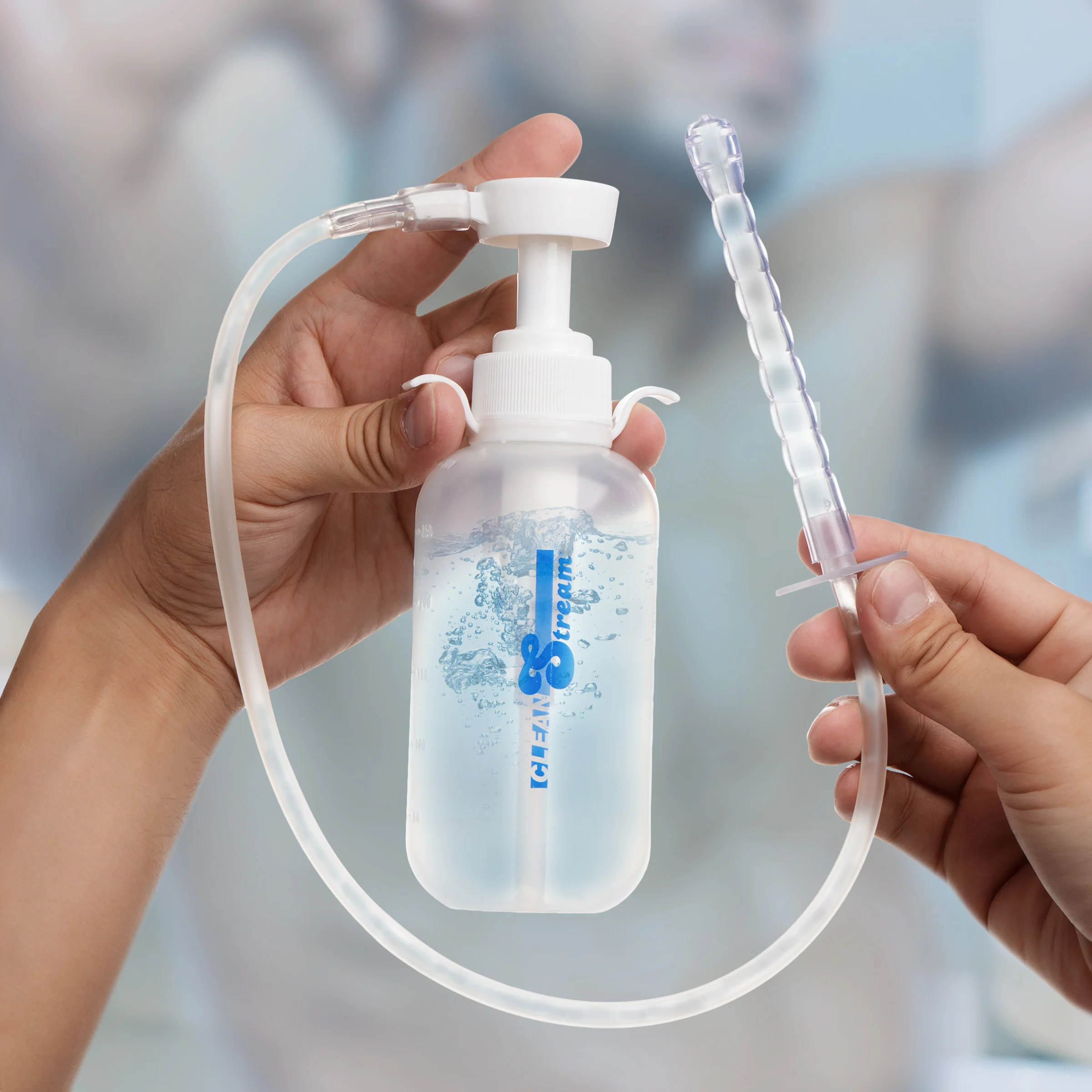 Pump Action Enema Bottle with Nozzle
