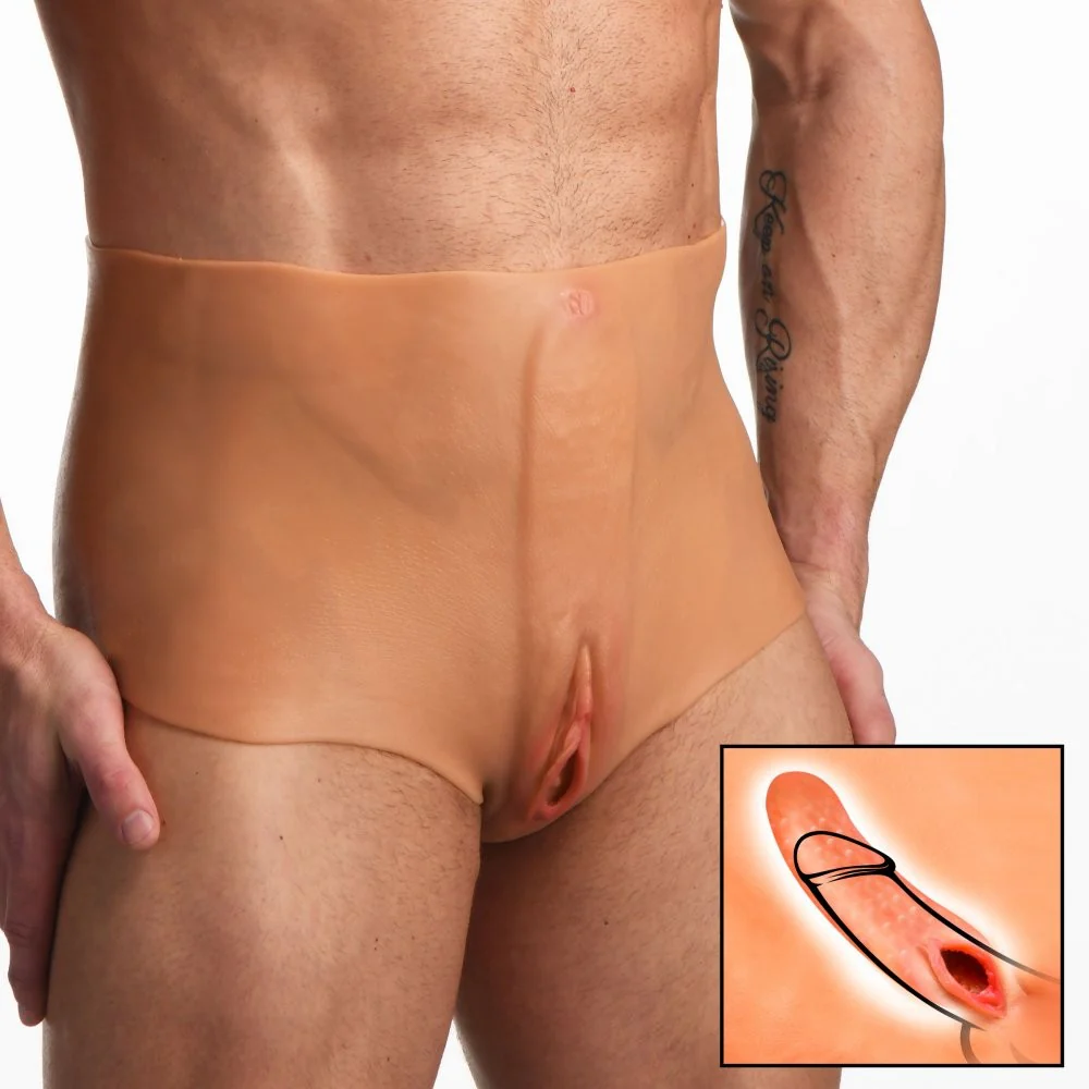 Pussy Panties Silicone Vagina + Ass Panties