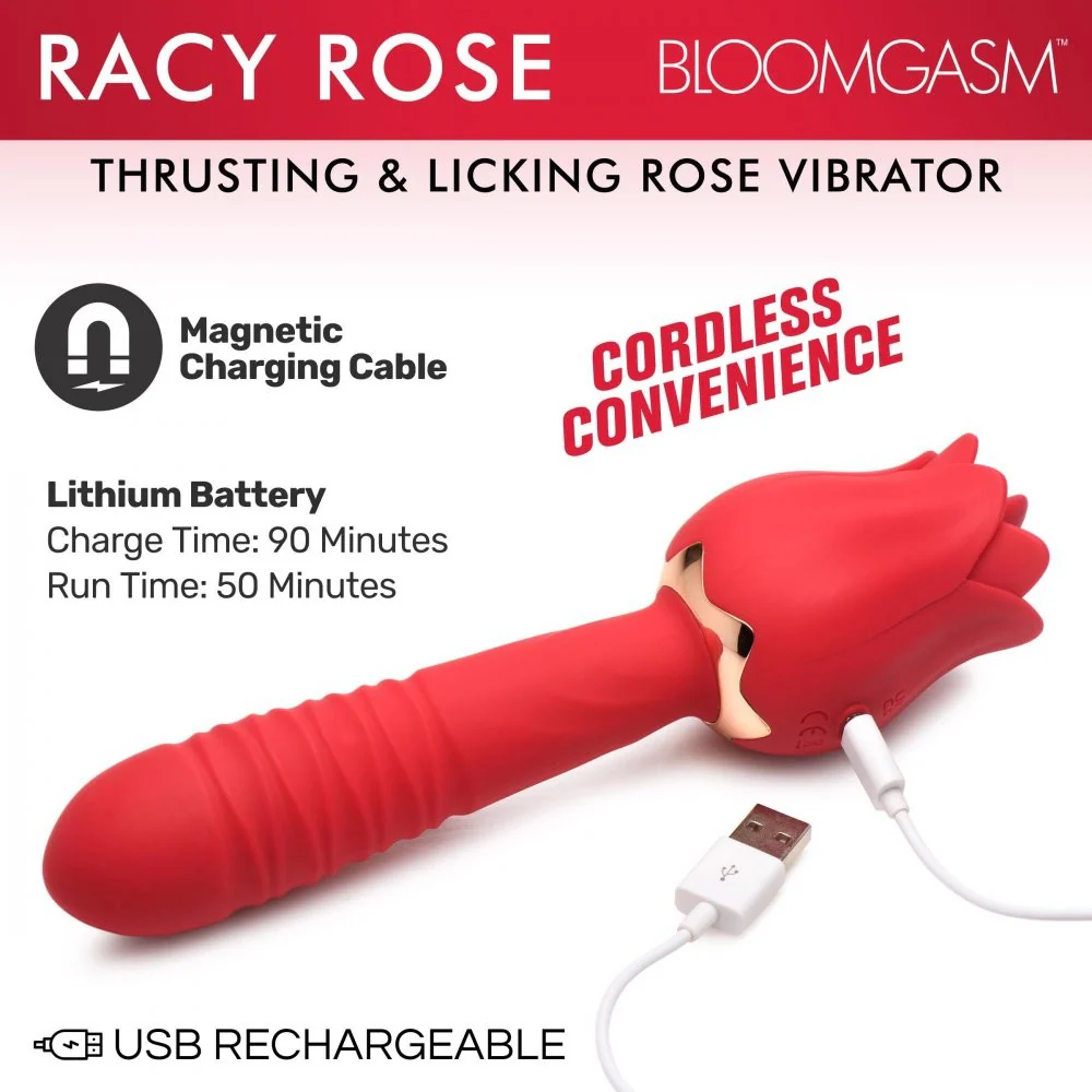 Racy Rose Thrusting and Licking Rose Vibrator - Image 4