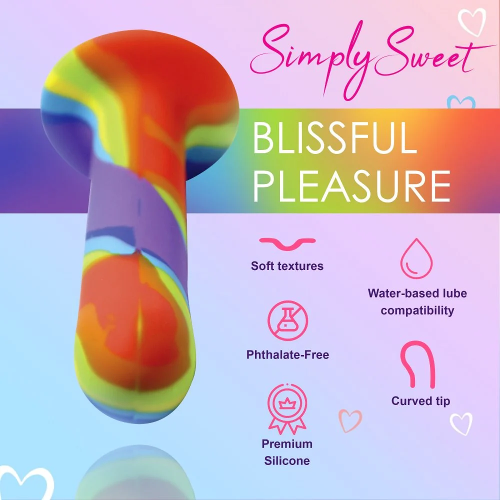 Rainbow Silicone Dildo - Image 4