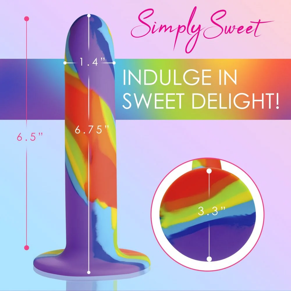 Rainbow Silicone Dildo - Image 5