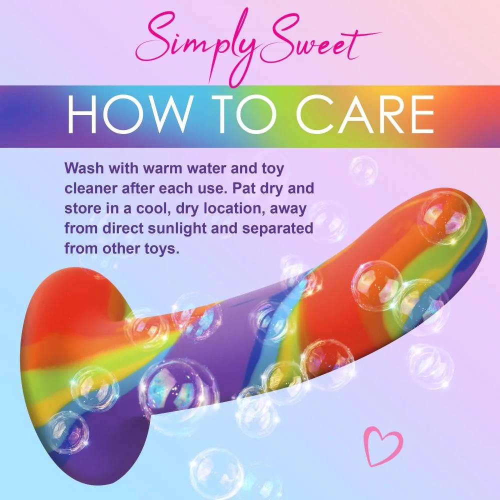 Rainbow Silicone Dildo - Image 7